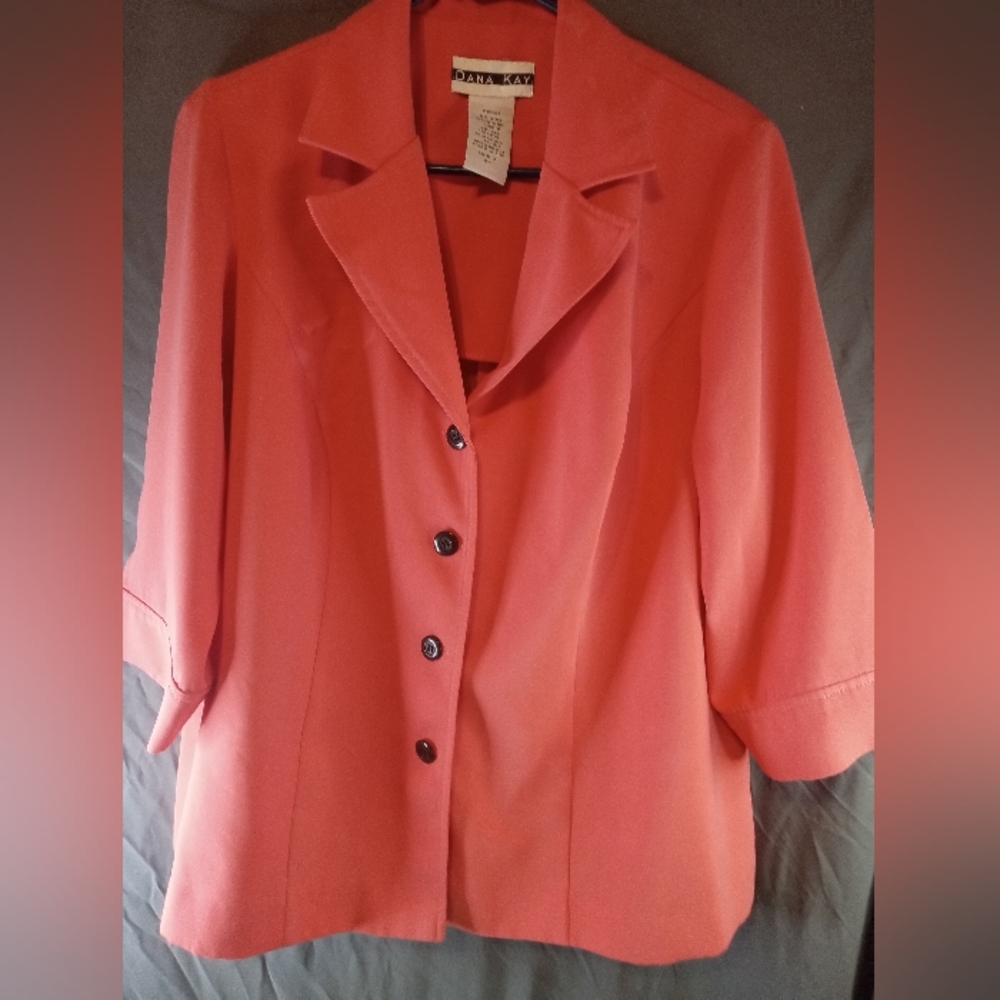 Dana Kay Women's Coral Plus Size Blazer